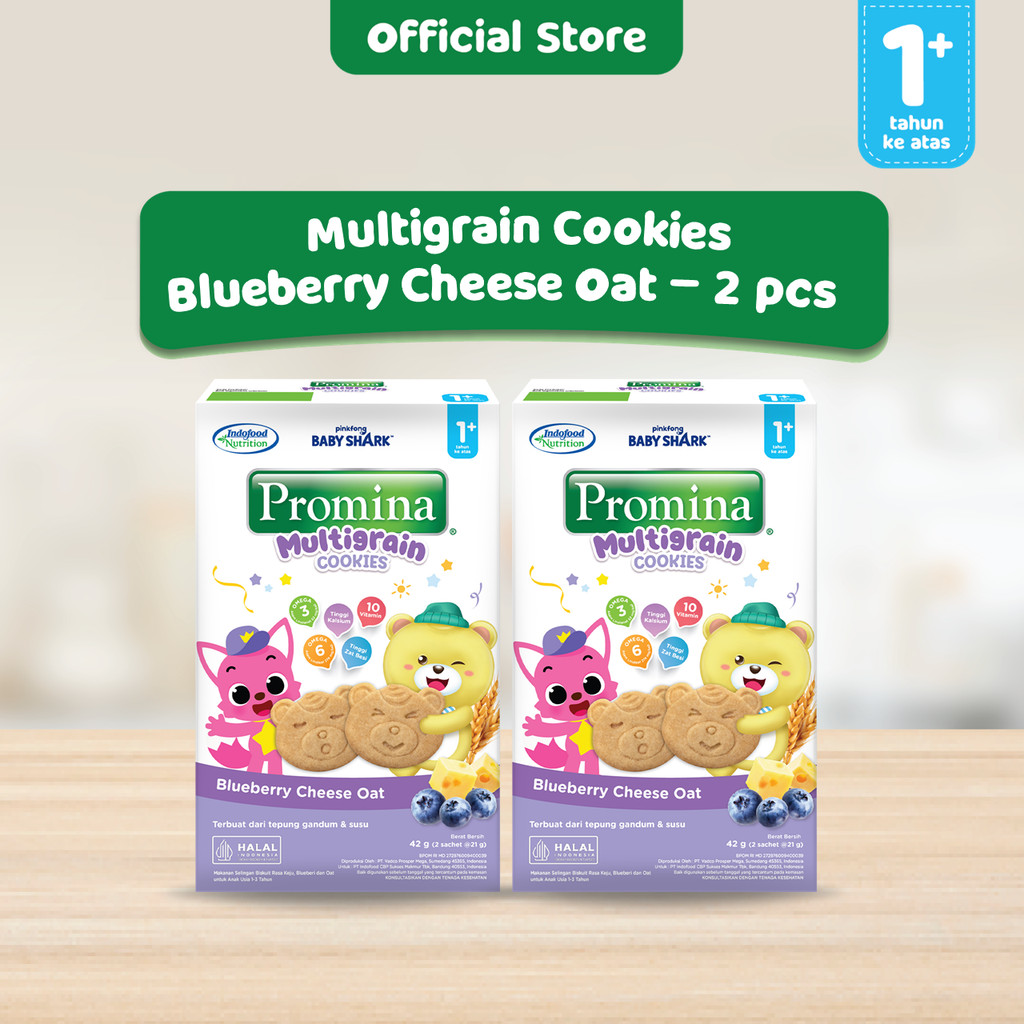 Jual Promina Multigrain Cookies Blueberry Cheese Oat 42 g x 2 pcs ...