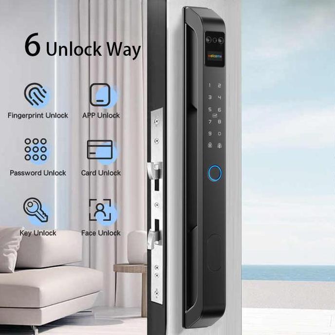 Jual Bermat Smart Door Lock Otomatis Kunci Ramping untuk Pintu Frame ...