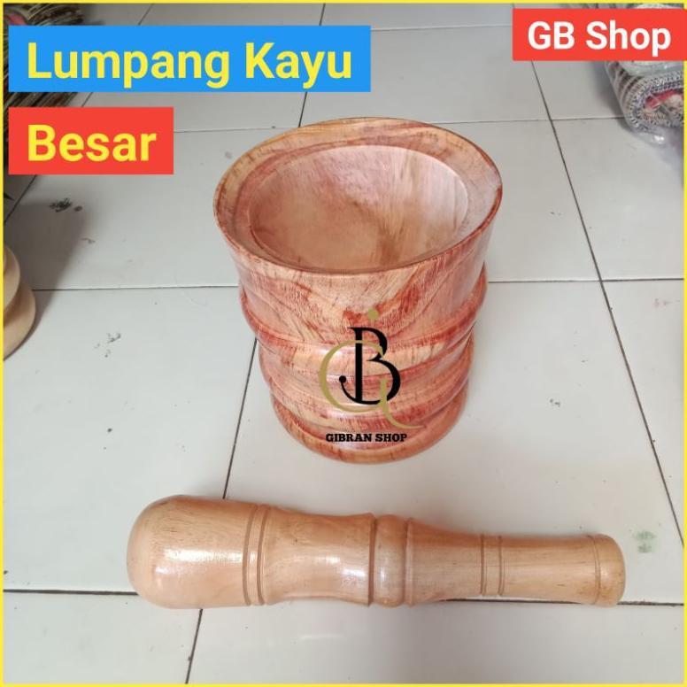 Jual 1 Set Lumpang Kayu Besar Murah, Lumpang Kayu Tumbok ( Lumpang+Alu ...