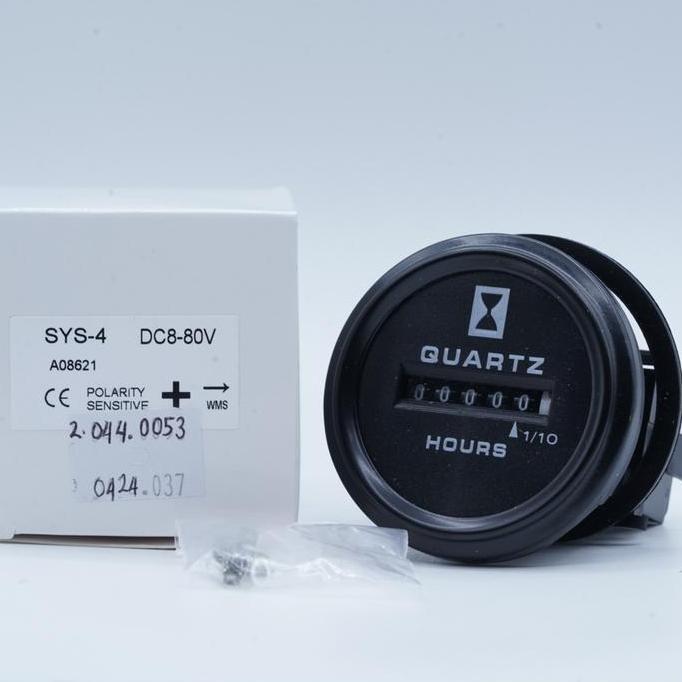 Jual HOURMETER SYS-4 DC 8V-80V QUARTZ HOUR METER 6 DIGIT MECHANICAL ...