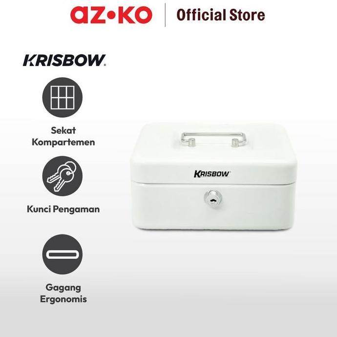 Jual AZKO Krisbow Cash Box 20 Cm - Putih | Shopee Indonesia