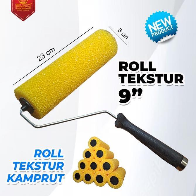 Jual Roll Cat Tekstur Motif Kamprot Roll 9 Inch Texture Roller Paint ...