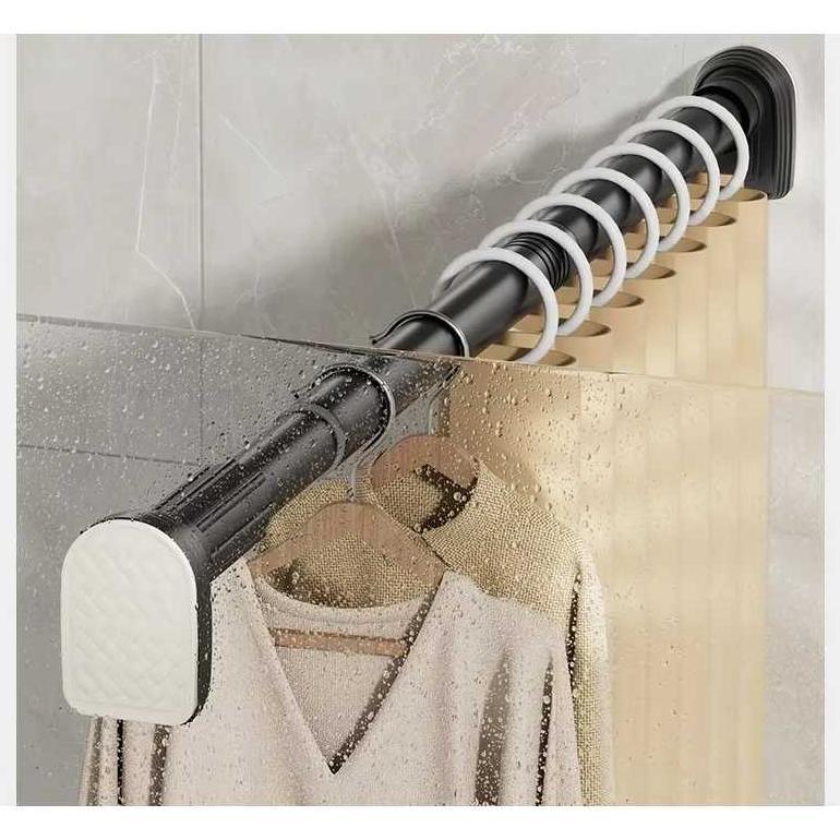 Jual FMB Rak Baju Tiang Gorden Adjustable Telescopic Curtain Rod 75-97 ...