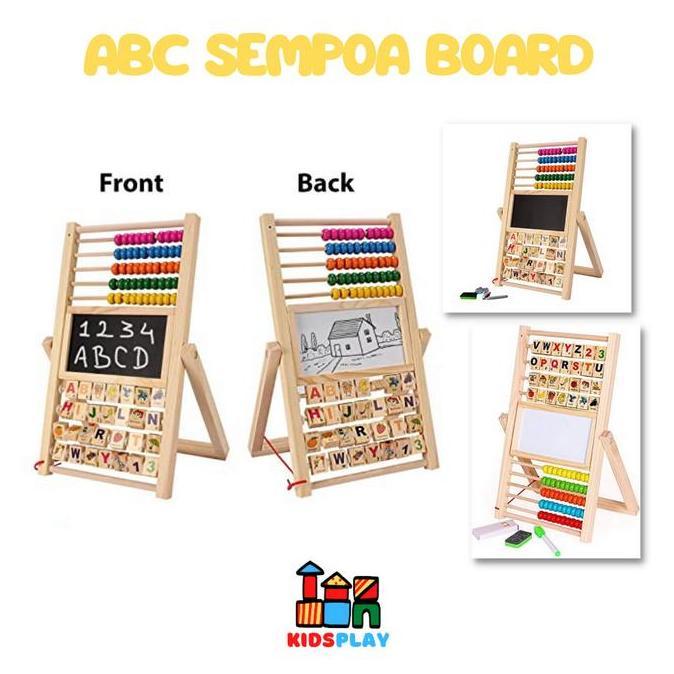 Jual ABC Sempoa Board Papan Mainan Anak Papan Tulis Anak Puzzle Anak ...