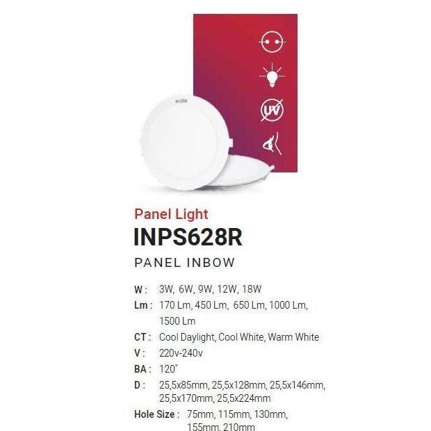 Jual INPS628R LAMPU DOWNLIGHT LED PANEL INLITE IN LITE 18W 18 WATT ...