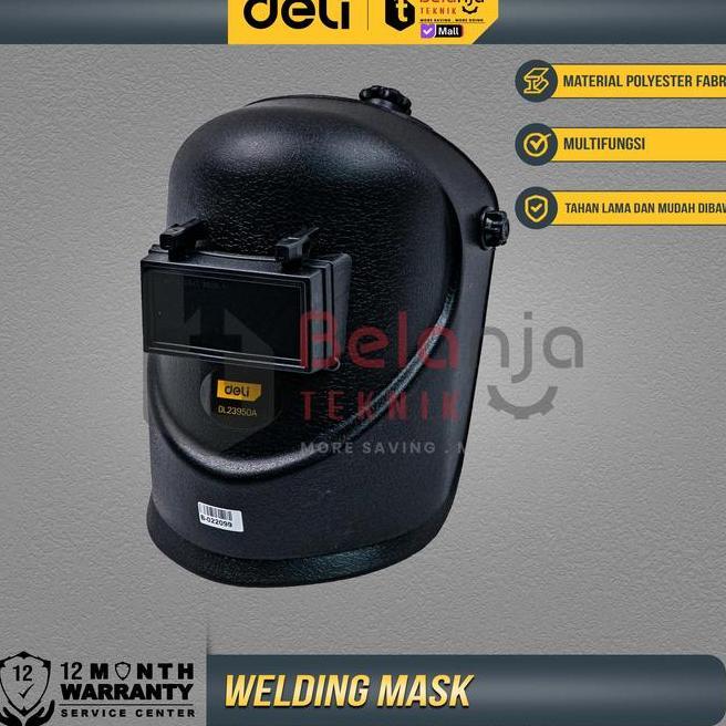 Jual Kedok Las Deli Helm Las Polyester Welding Mask Topeng Pelindung ...