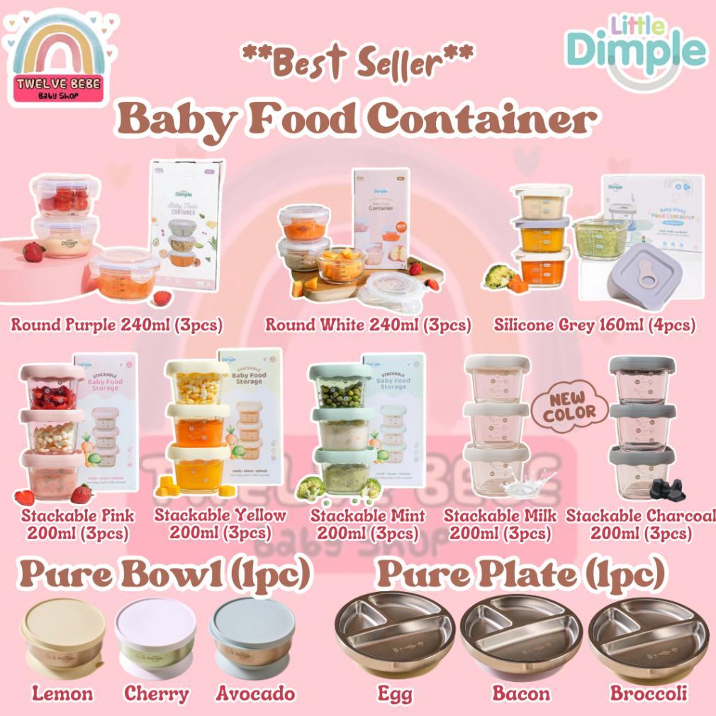 Jual Little Dimple Baby Food Container Pure Bowl & Plate / Mangkok ...