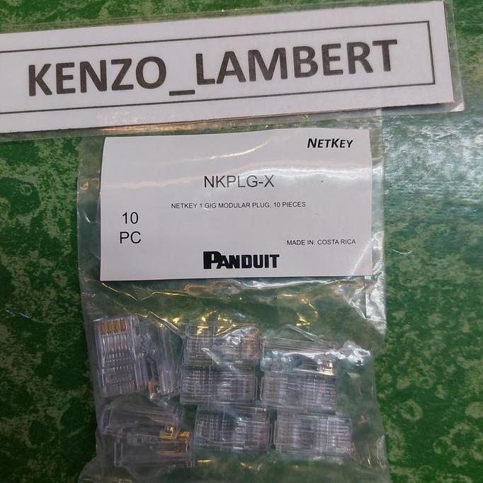 Jual PROMO - PANDUIT NETKEY NKPLG-X RJ45 cat5e/cat6 @10bh modular plug ...
