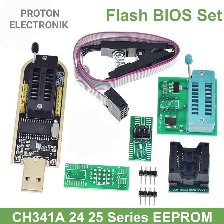 Jual Paket komplit Alat Flash bios IC CH341 CH341A USB Programmer ...