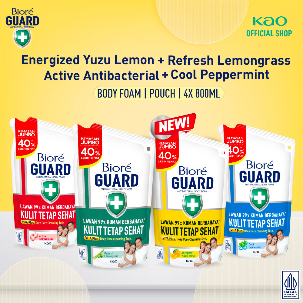 Jual Biore Guard Sabun Mandi Cair Body Wash Energized Yuzu Lemon ...
