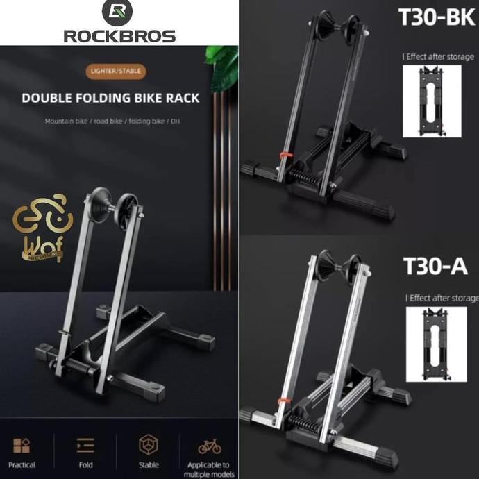 Jual ROCKBROS T30-BK A Standar Parkir Rak Sepeda Bicycle Rack Fold ...