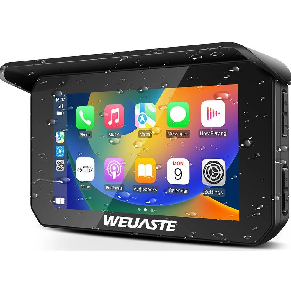 Jual 5 inch Portable Motorcycle Display Screen Wireless CarPlay Moto ...