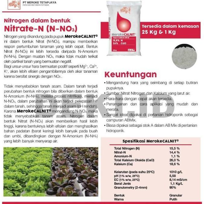 Jual Calnit Meroke 25 Kg Via Instant Pupuk Kalsium Nitrat | Shopee ...
