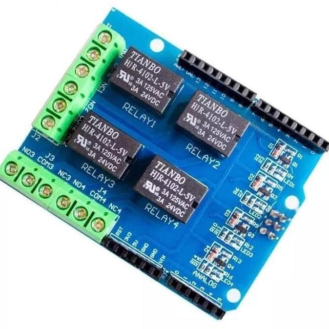 Jual Expansion Board Relay Shield Module 4 Channel 5V For Arduino Promo ...