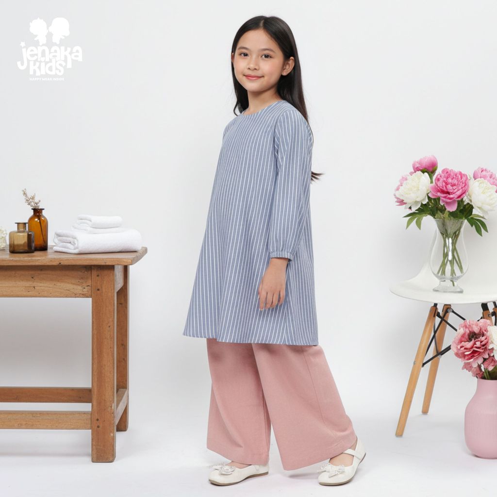 Jual JENAKA KIDS - HANIYA One Set Tunik Salur + Kulot Pants Setelan ...