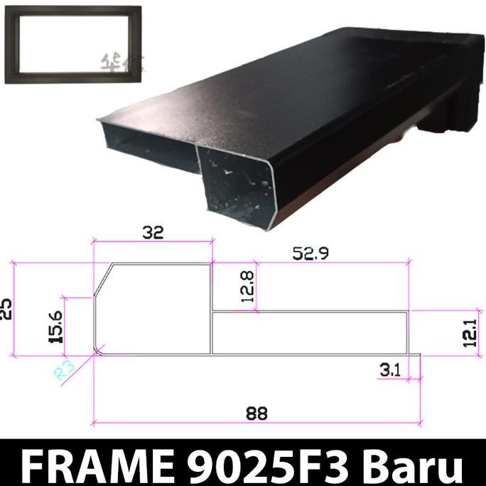 Jual Frame Alumunium Casing Running Text 1sisi 9025FT 9025 Outdoor ...