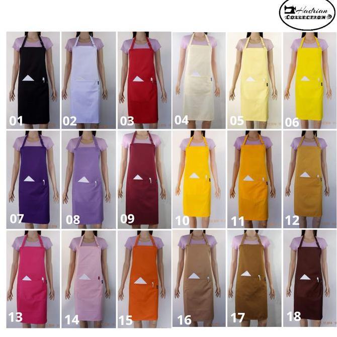 Jual Celemek Apron Masak Dapur waitres - Drill Premium - Kuning ...