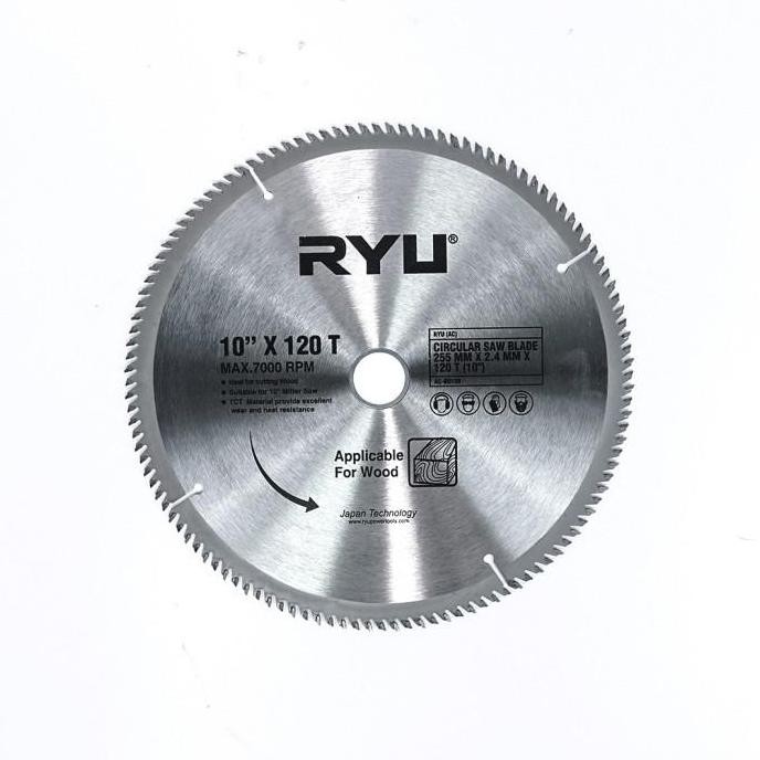 Jual RYU Circular Saw Blade 225 Mm x 2.4 Mm x 120 T (10