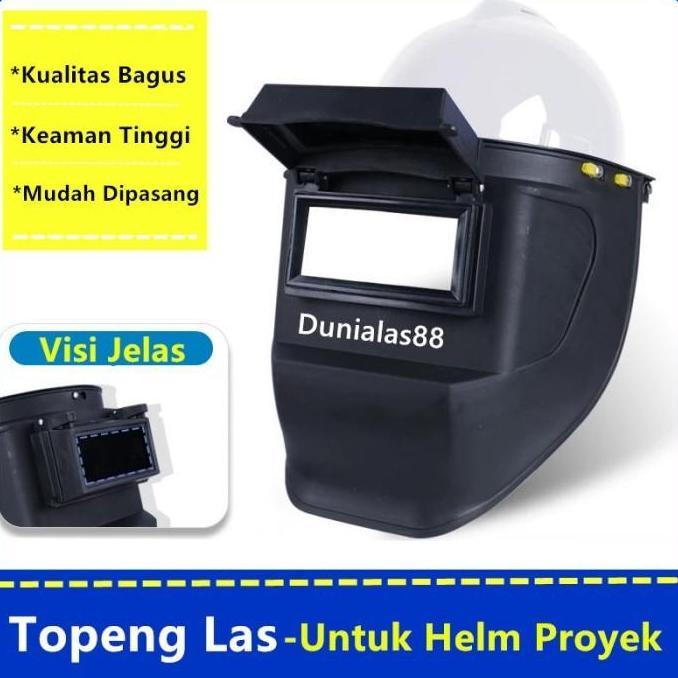 Jual KAHONO Kedok Las Clip Cap Welding Helmet Mounted On A Safety ...