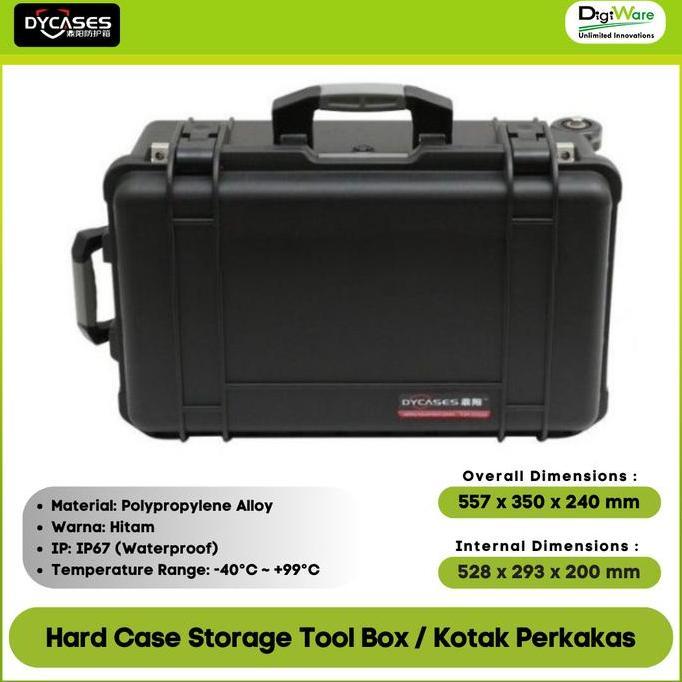 Jual Hard Case Storage Tool Box Kotak Perkakas Trolley Hitam ...