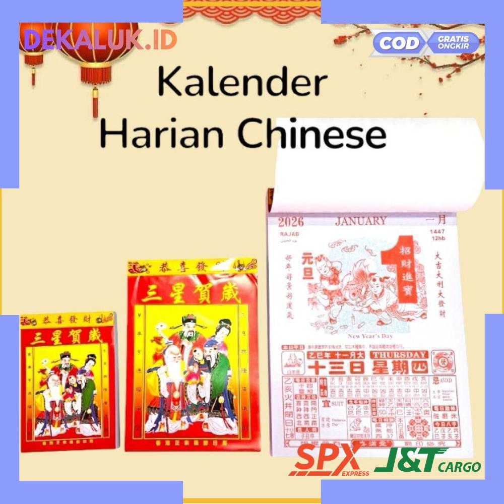 Jual Kalender Harian Sobek Cina Chinese 2026 Tahun Kuda / Kalender ...
