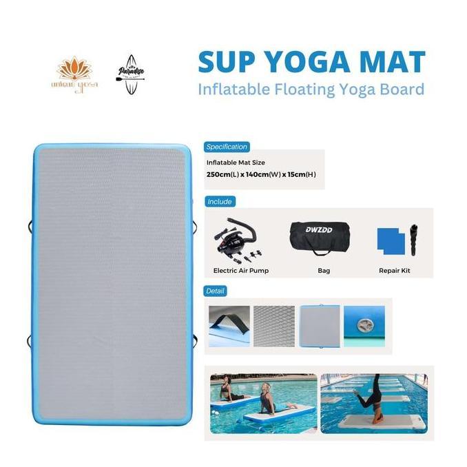 Jual SUP Yoga Mat Inflatable Floating Yoga Board / Inflatable Water ...