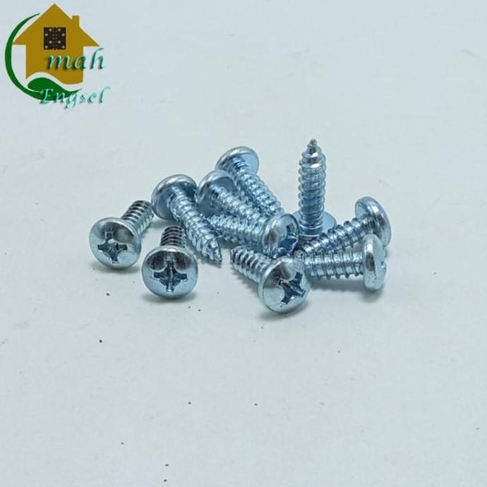 Jual ( 20 Pcs ) Skrup Taping PH Kepala Bulat + 8 Screw Tapping PH Round ...