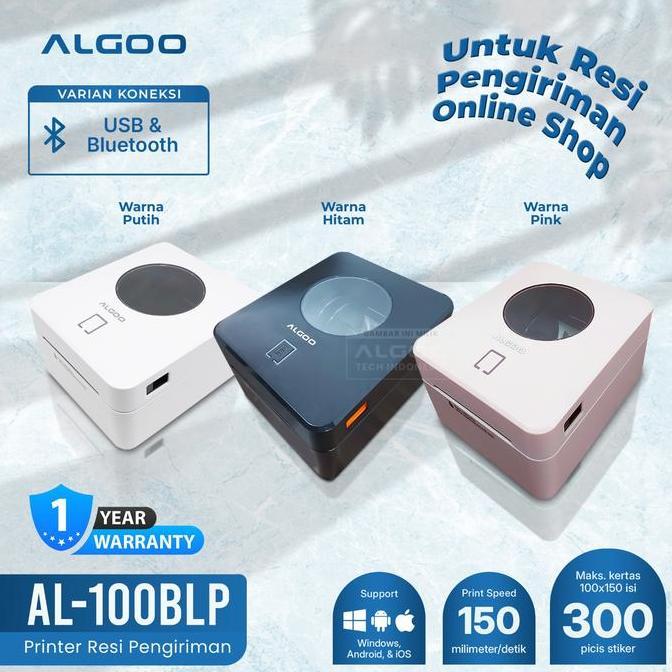 Jual Rims_Daps - Algoo Al-100Blp Printer Label Resi Barcode Thermal ...