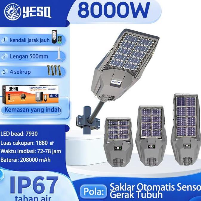 Jual juprisyahpu - yesq lampu tenaga surya 8000w ip67 tahan air led ...