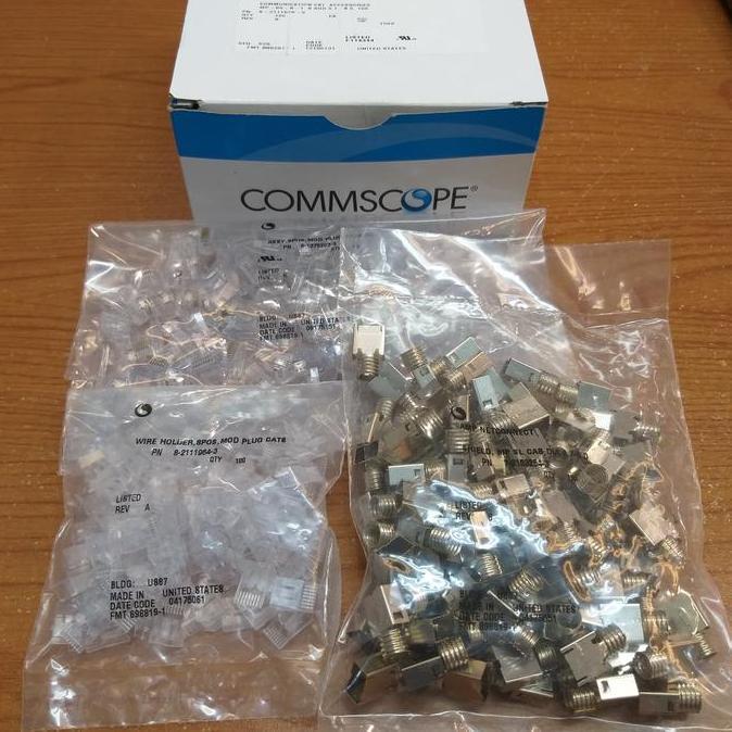 Jual AMP Connector RJ45 Cat6 ORIGINAL COMMSCOPE PN: 6-2111979-3 ...