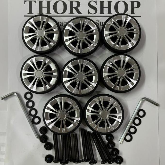 Jual Roda koper replacement 54 - 56 mm double wheel full set | Shopee ...