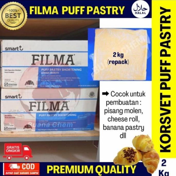 Jual Korsvet Filma Puff Pastry 2 KG repack / Filma Pastry Shortening ...