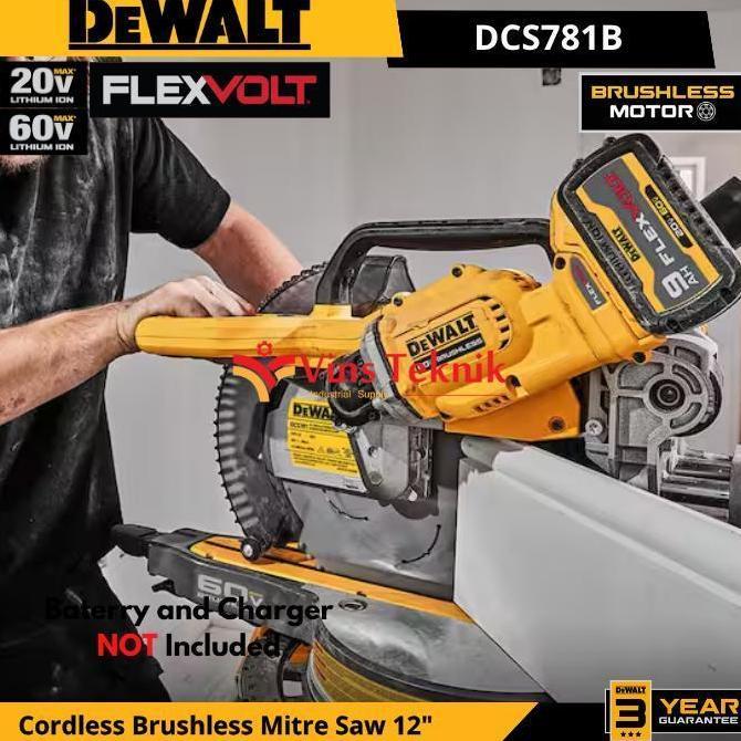 Jual DEWALT DCS781B Mesin Gergaji Kayu Alumunium Baterai Cordless ...