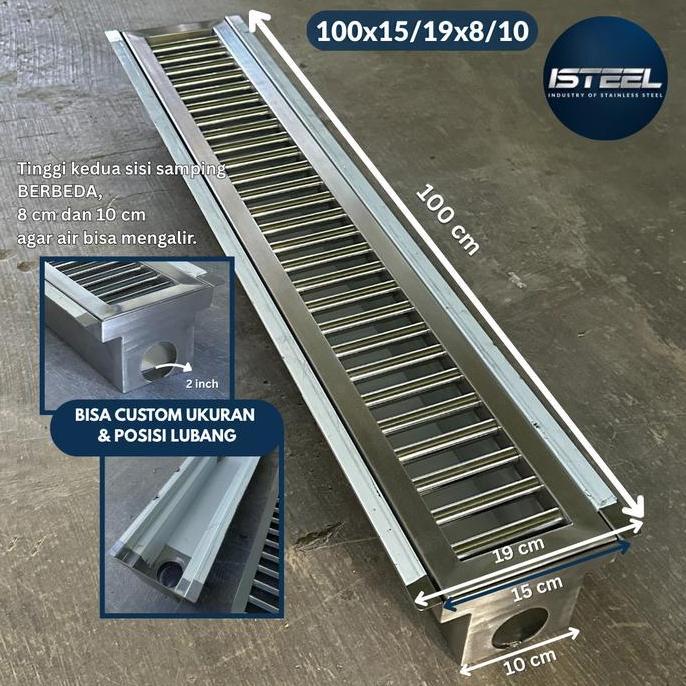 Jual Grill Gutter with Bowl Frame/Tutup Selokan/Cover Got Stainless ...