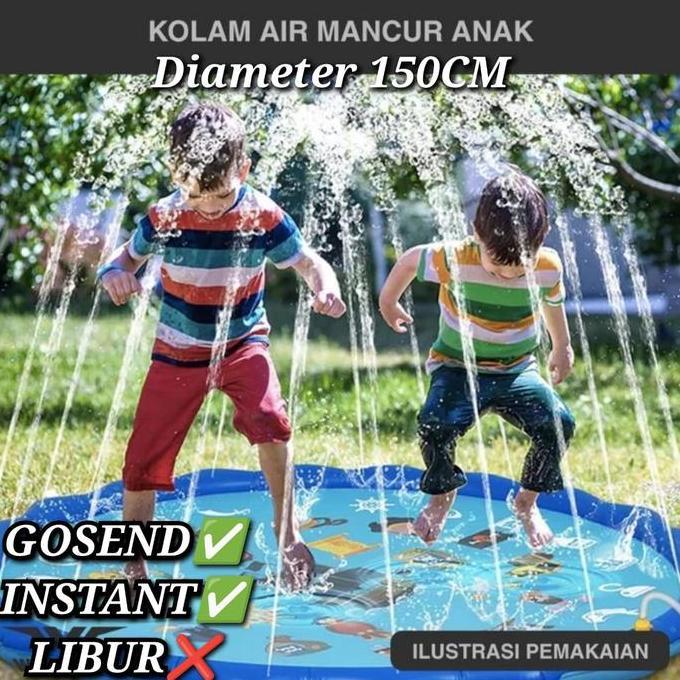 Jual KOLAM AIRMANCUR ANAK WATER SPRAY MAT SPRINKLER MAINAN SEMPROT ANAK ...