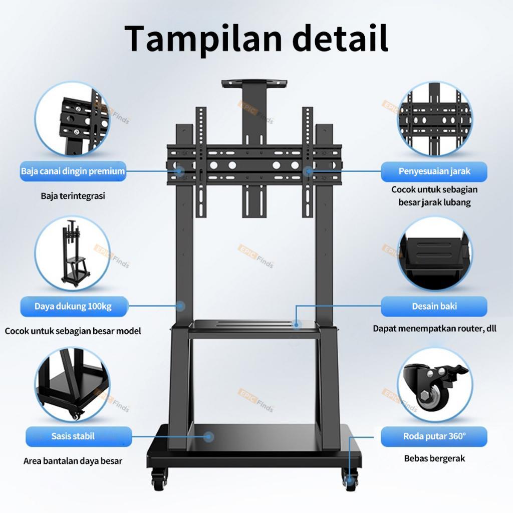 Jual Bracket Tv Standing 32-85 Inch, Bracket Standing Roda Led Tv ...