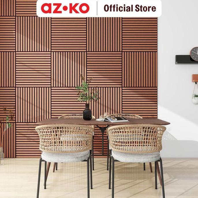 Jual AZKO Maxbuilt 60X60X2.1 cm Panel Dinding Accoustic - Dark Oak Wall ...