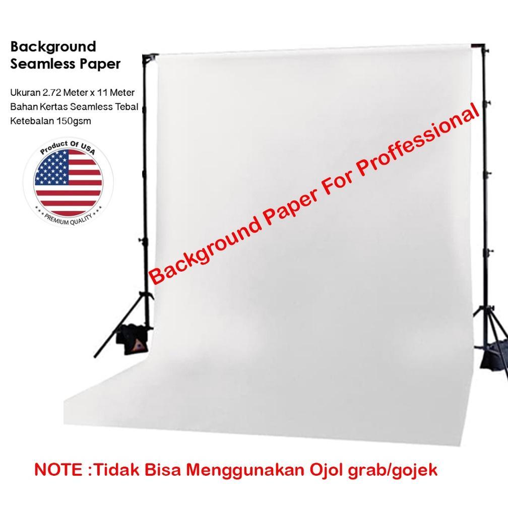 Jual Background Paper Putih 2.7x11m Backdrop Kertas Studio White Foto ...
