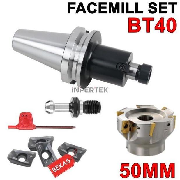 Jual QUIXOTE Paket Arbor Set BT40 FMB22 Facemill 50mm Insert BDMT 17 ...