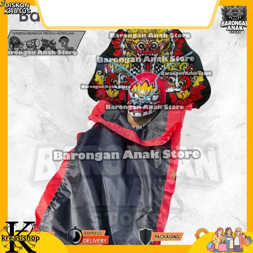 Jual Barongan Anak Store Mainan Tradisional Spon Devil Jumbo Merah Biru ...