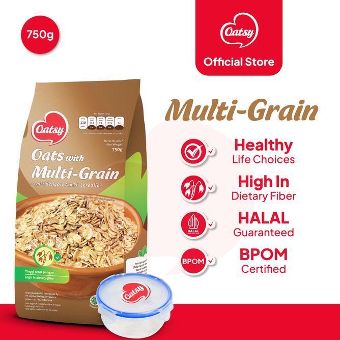 Jual Oatsy Oats With Multi Grain 750Gr Free Container | Shopee Indonesia