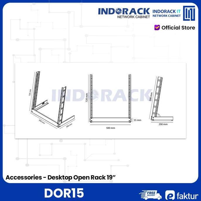 Jual Rak Desktop INDORACK Open Rack 8U Rak Audio Receiver Patch Panel ...