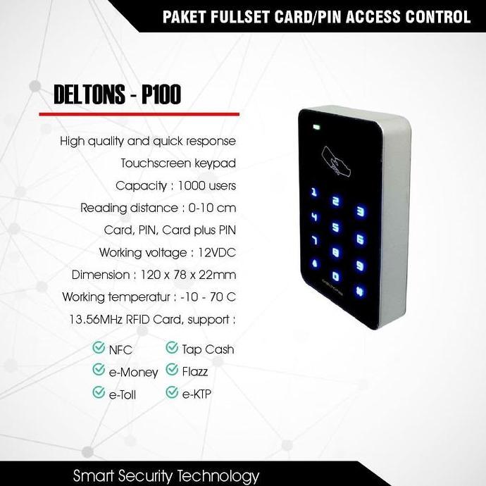 Jual Smart Lock Door Access Control Drop bolt lock RFID Card PIN ...
