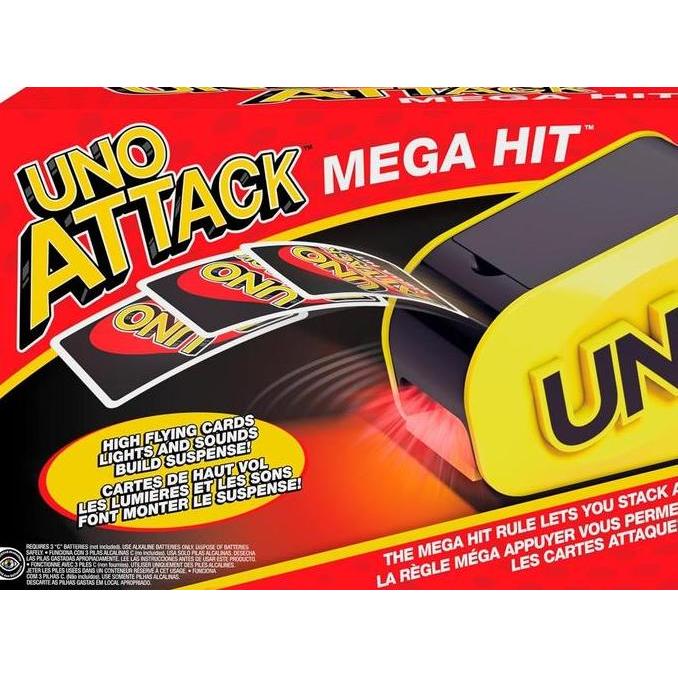 Jual UNO Attack Mega Hit Card Game with Random-Action Launcher with ...
