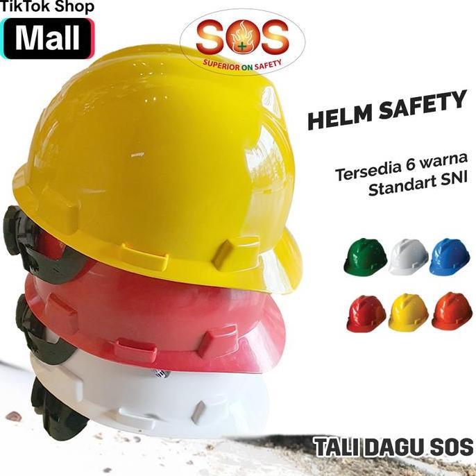 Jual ASLI SOS Helm Proyek Murah Merek SOS Fastrac Putar Standart V ...