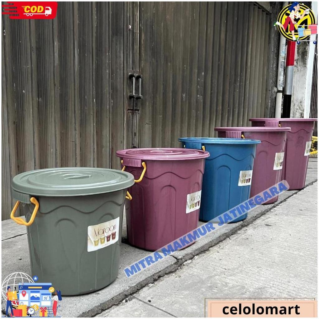 Jual Ember Plastik Maroon Ember 30 40 50 60 80 100 Liter Pail Plastic ...