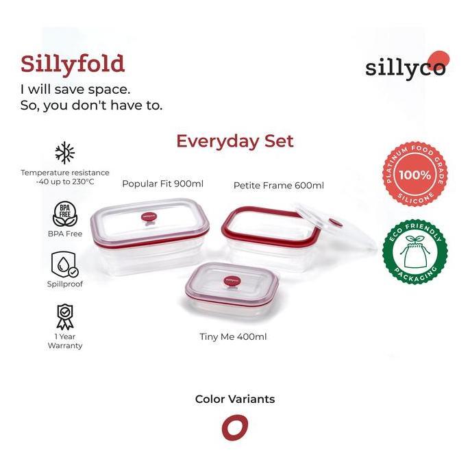 Jual Baru- Sillyco - Sillyfold Rectangle Everyday Set - 100% Platinum ...