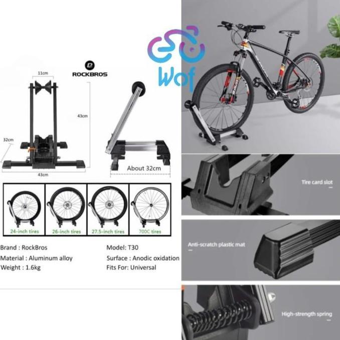 Jual Ready ROCKBROS T30-BK A Standar Parkir Rak Sepeda Bicycle Rack ...