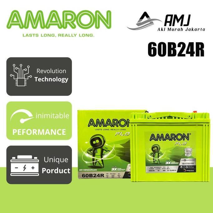 Jual Amaron Hi Life Flo Aki Mobil Suzuki APV 60B24R / NS60 - 45Ah Aki ...