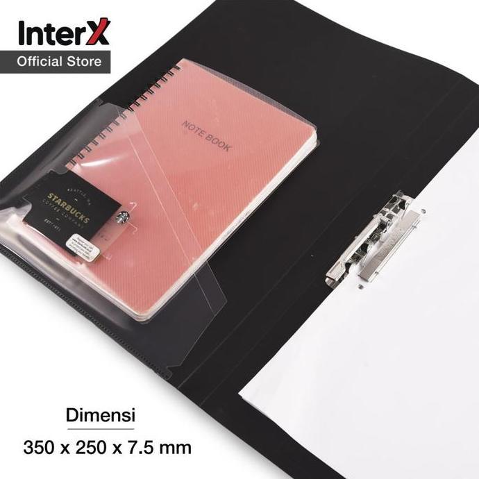Jual INTERX CLIP FILE MAP JEPIT BESI TANPA LUBANG F4 FOLIO PLASTIK ...